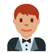 🤵🏽 Emoji Person im Smoking: mittlere Hautfarbe Twitter Twemoji 2.5.