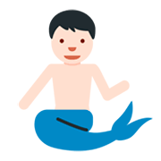 🧜🏻‍♂️ Emoji Sirena Hombre: Tono De Piel Claro en Twitter Twemoji 2.5.