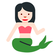 🧜🏻‍♀️ Emoji Sirena: Tono De Piel Claro en Twitter Twemoji 2.5.