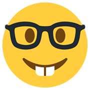 Emoji 🤓 Faccina Nerd su Twitter Twemoji 2.5.
