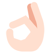 Emoji 👌🏻 Mano Che Fa OK: Carnagione Chiara su Twitter Twemoji 2.5.