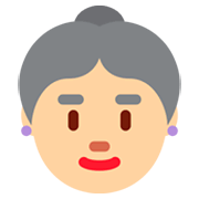 👵🏼 Emoji ältere Frau: mittelhelle Hautfarbe Twitter Twemoji 2.5.