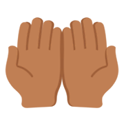 🤲🏾 Emoji Handflächen nach oben: mitteldunkle Hautfarbe Twitter Twemoji 2.5.