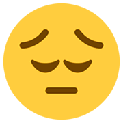 Emoji 😔 Faccina Pensierosa su Twitter Twemoji 2.5.