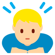 🙇🏼 Emoji Persona Haciendo Una Reverencia: Tono De Piel Claro Medio en Twitter Twemoji 2.5.