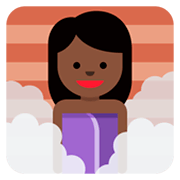 🧖🏿 Emoji Persona En Una Sauna: Tono De Piel Oscuro en Twitter Twemoji 2.5.