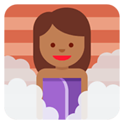 🧖🏾 Emoji Persona En Una Sauna: Tono De Piel Oscuro Medio en Twitter Twemoji 2.5.