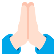 🙏🏻 Emoji Manos En Oración: Tono De Piel Claro en Twitter Twemoji 2.5.