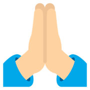 Émoji 🙏🏼 Mains En Prière : Peau Moyennement Claire sur Twitter Twemoji 2.5.