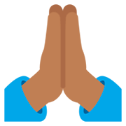 Émoji 🙏🏾 Mains En Prière : Peau Mate sur Twitter Twemoji 2.5.