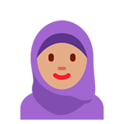 🧕🏽 Emoji Mujer Con Hiyab: Tono De Piel Medio en Twitter Twemoji 2.5.