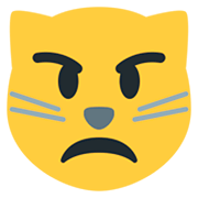 😾 Emoji Gato Enfadado en Twitter Twemoji 2.5.