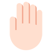 Emoji 🤚🏻 Dorso Mano Alzata: Carnagione Chiara su Twitter Twemoji 2.5.