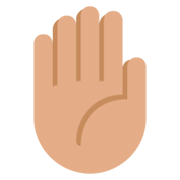 ✋🏽 Emoji Mão Levantada: Pele Morena na Twitter Twemoji 2.5.
