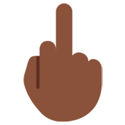 🖕🏿 Emoji Dedo Do Meio: Pele Escura na Twitter Twemoji 2.5.