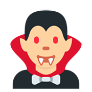 🧛🏼 Emoji Vampiro: Tono De Piel Claro Medio en Twitter Twemoji 2.5.