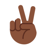 ✌🏿 Emoji Mão Em V De Vitória: Pele Escura na Twitter Twemoji 2.5.