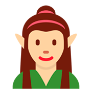 🧝🏼‍♀️ Emoji Elfa: Tono De Piel Claro Medio en Twitter Twemoji 2.5.