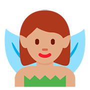 Emoji 🧚🏽‍♀️ Fata Donna: Carnagione Olivastra su Twitter Twemoji 2.5.