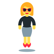🕴️‍♀️ Emoji Mulher de terno de negócios está levitando na Twitter Twemoji 2.5.
