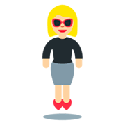 🕴🏼‍♀️ Emoji Mujer En Traje De Negocios Levitando: Tono De Piel Claro Medio en Twitter Twemoji 2.5.