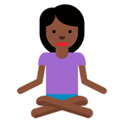 Emoji 🧘🏿‍♀️ Donna In Posizione Del Loto: Carnagione Scura su Twitter Twemoji 2.5.