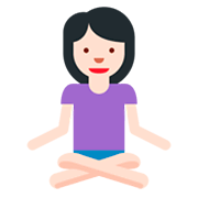 🧘🏻‍♀️ Emoji Mujer En Posición De Loto: Tono De Piel Claro en Twitter Twemoji 2.5.