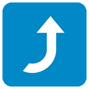 Emoji ⤴️ Freccia Curva In Alto su Twitter Twemoji 2.6.