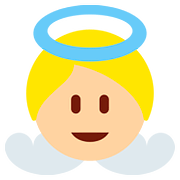 👼🏼 Emoji Bebé ángel: Tono De Piel Claro Medio en Twitter Twemoji 2.6.