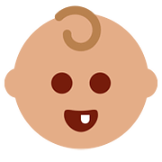 👶🏽 Emoji Bebê: Pele Morena na Twitter Twemoji 2.6.