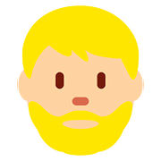 Emoji 🧔🏼 Uomo Con La Barba: Carnagione Abbastanza Chiara su Twitter Twemoji 2.6.