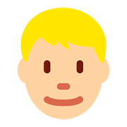 👱🏼‍♂️ Emoji Mann: mittelhelle Hautfarbe, blond Twitter Twemoji 2.6.