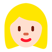 👱🏻‍♀️ Emoji Frau: helle Hautfarbe, blond Twitter Twemoji 2.6.
