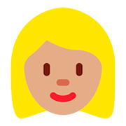 Emoji 👱🏽‍♀️ Donna Bionda: Carnagione Olivastra su Twitter Twemoji 2.6.
