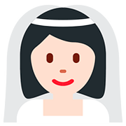 👰🏻 Emoji Person mit Schleier: helle Hautfarbe Twitter Twemoji 2.6.