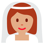 👰🏽 Emoji Person mit Schleier: mittlere Hautfarbe Twitter Twemoji 2.6.