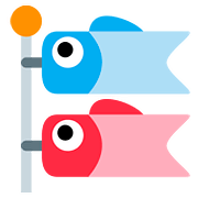 🎏 Emoji Banderín De Carpas en Twitter Twemoji 2.6.