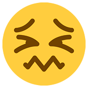 😖 Emoji Cara De Frustración en Twitter Twemoji 2.6.