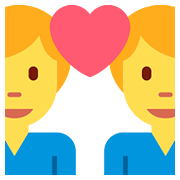 👨‍❤️‍👨 Emoji Pareja Enamorada: Hombre Y Hombre en Twitter Twemoji 2.6.
