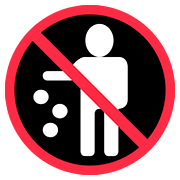 🚯 Emoji Prohibido Tirar Basura en Twitter Twemoji 2.6.