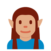 🧝🏽 Emoji Elf(e): mittlere Hautfarbe Twitter Twemoji 2.6.