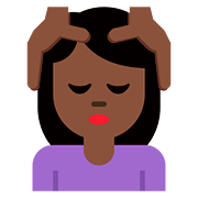 💆🏿 Emoji Person, die eine Kopfmassage bekommt: dunkle Hautfarbe Twitter Twemoji 2.6.