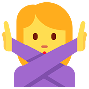 🙅 Emoji Person mit überkreuzten Armen Twitter Twemoji 2.6.