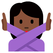 🙅🏿 Emoji Person mit überkreuzten Armen: dunkle Hautfarbe Twitter Twemoji 2.6.