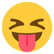 Emoji 😝 Faccina Con Un Gran Sorriso Che Mostra La Lingua su Twitter Twemoji 2.6.