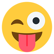 😜 Emoji Cara Sacando La Lengua Y Guiñando Un Ojo en Twitter Twemoji 2.6.