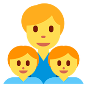 👨‍👦‍👦 Emoji Família: Homem, Menino E Menino na Twitter Twemoji 2.6.