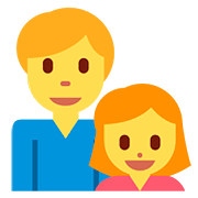 👨‍👧 Emoji Familie: Mann, Mädchen Twitter Twemoji 2.6.