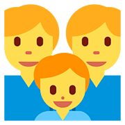👨‍👨‍👦 Emoji Familie: Mann, Mann und Junge Twitter Twemoji 2.6.