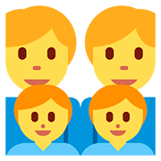 👨‍👨‍👦‍👦 Emoji Familia: Hombre, Hombre, Niño, Niño en Twitter Twemoji 2.6.